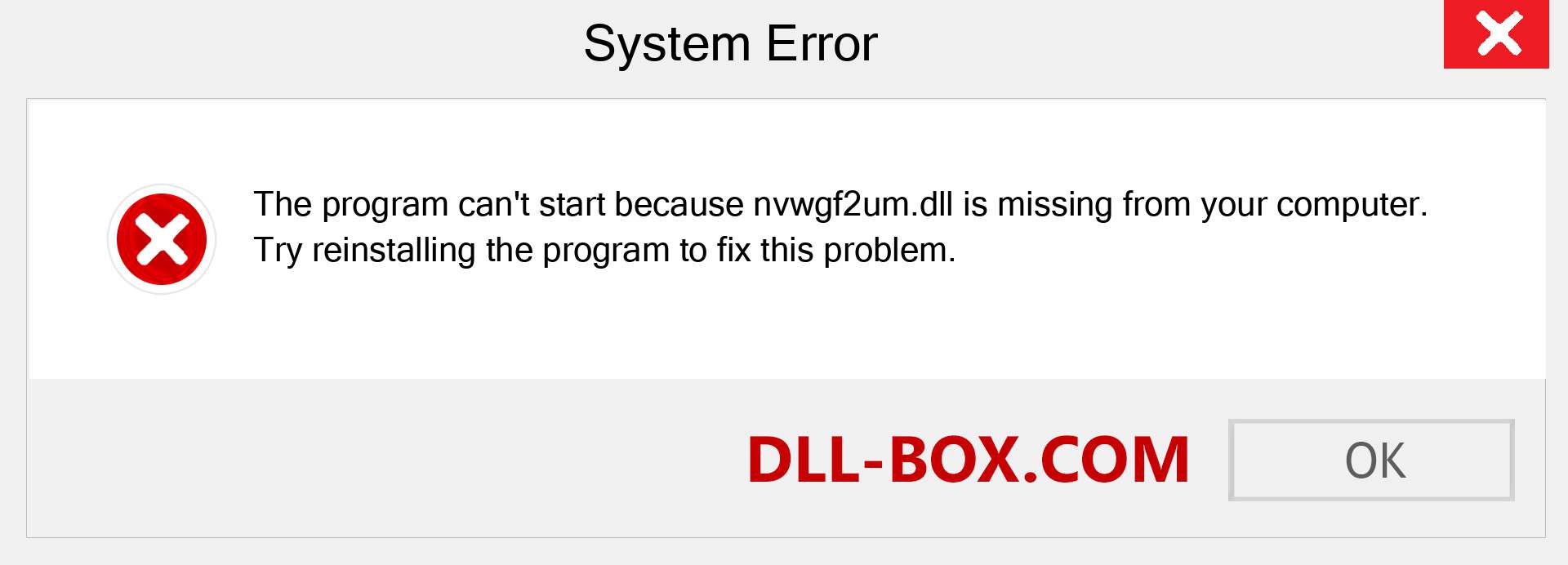  nvwgf2um.dll file is missing?. Download for Windows 7, 8, 10 - Fix  nvwgf2um dll Missing Error on Windows, photos, images