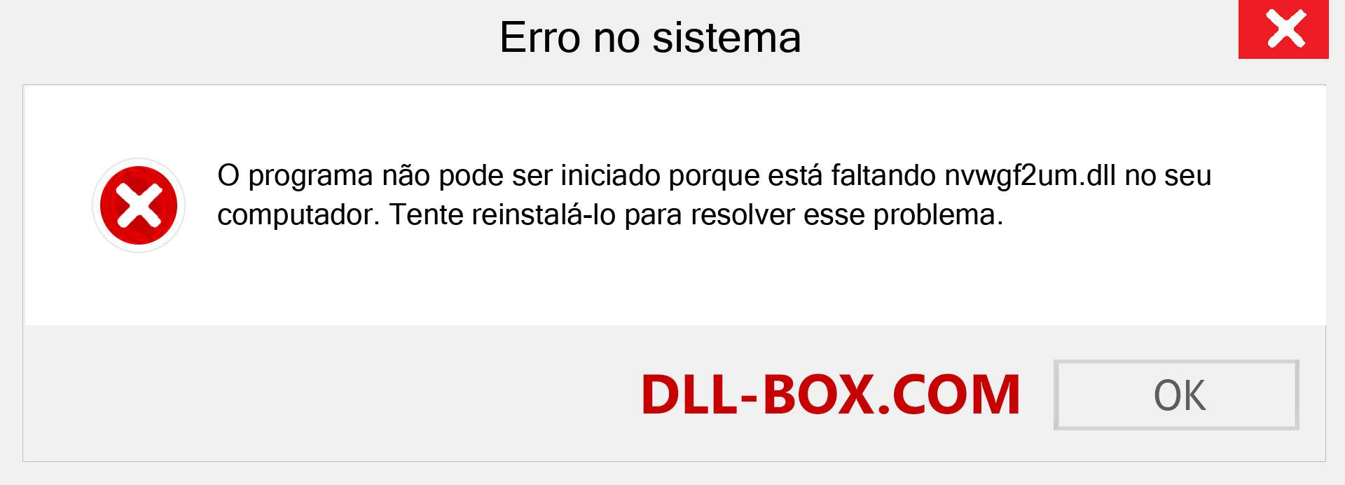 Arquivo nvwgf2um.dll ausente ?. Download para Windows 7, 8, 10 - Correção de erro ausente nvwgf2um dll no Windows, fotos, imagens